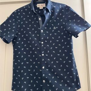 Original Penguin Dark Blue Patterned Shirt